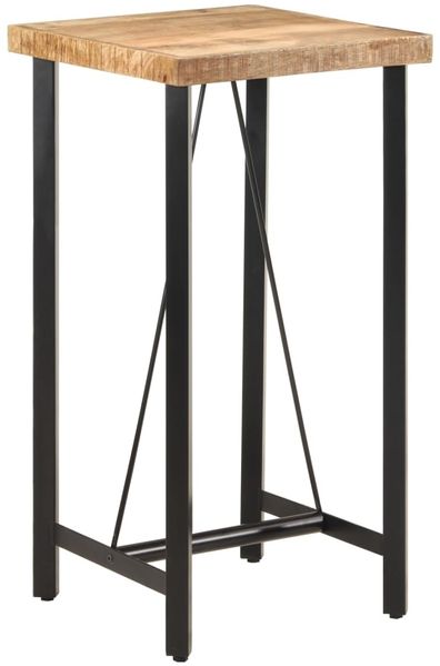 Bartisch, Stehtisch, Bistrotisch 55x55x107 cm Massivholz Mango und Eisen