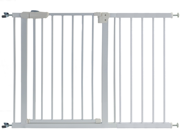 Treppenschutzgitter Absperrgitter weiß ohne Bohren für Sprossen 116-127cm