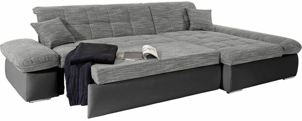DOMO collection Ecksofa Moric B/T/H 300/172/80 cm, auch in Cord, L-Form, XXL-Format, wahlweise auch mit Bettfunktion und Armverstellung
