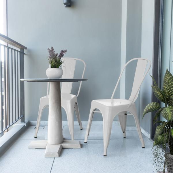 hjh OFFICE Besucherstuhl Konferenzstuhl VANTAGGIO BRUSH Metall, Weiß matt Bild 2