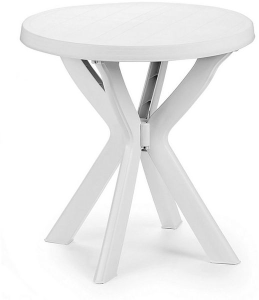 Spetebo Gartentisch Kunststoff Gartentisch rund anthrazit - 70 cm (Anzahl, 1-St, Stück), Pflegeleicht