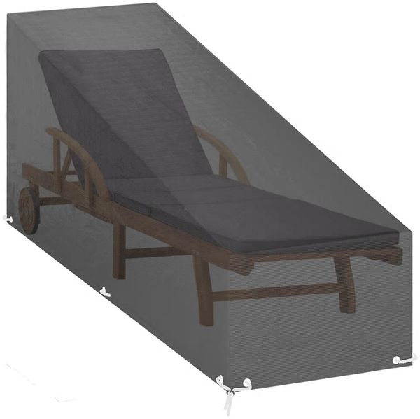 vidaXL Abdeckung für Sonnenliege 12 Ösen 200x65x35/60 cm Polyethylen 319344 Bild 2