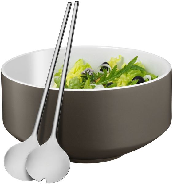 WMF Moto Salat-Set, 3-teilig, lavagrau 3201000950