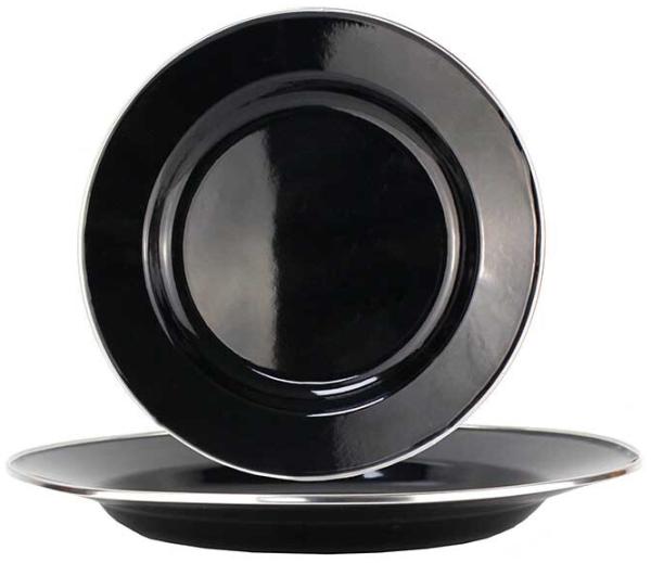 MICHELINO 2-tlg. Campingteller-Set Ø 24,5cm, Höhe 2,5cm Emaillebeschichtet