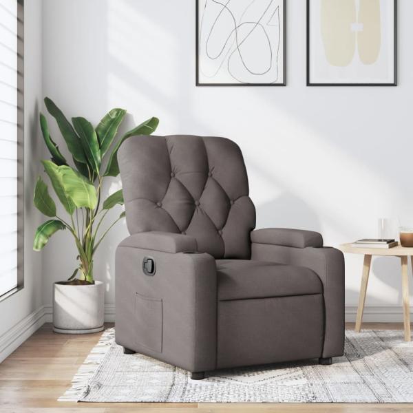 vidaXL Relaxsessel Taupe Stoff 372487