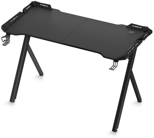 FIVMEN Computertisch Gaming Schreibtisch Mit Licht Y-Frame Stehpult in Gamingtisch
