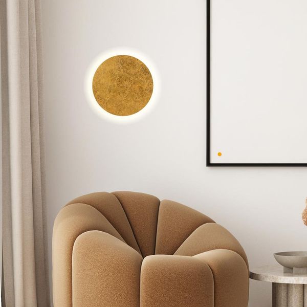 s.luce Cloud indirekte LED Wandlampe & Deckenleuchte Blattgold Ø 30cm