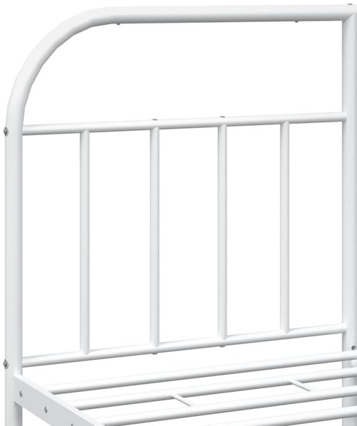 vidaXL Bettgestell mit Kopf- und Fußteil Metall Weiß 140x200 cm 353703 Bild 9