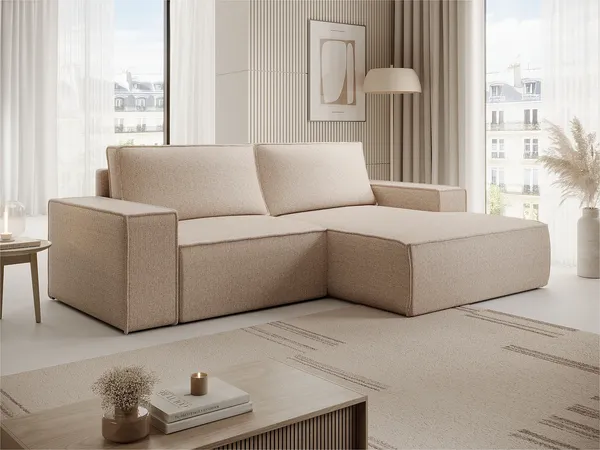 Vente-unique - AMELIA Sofa Stoff Beige - B 167 cm x H 85 cm x L 240 cm