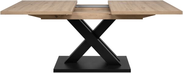 Kulissen-Esstisch >Avant< ausziehbar, Dekor Artisan Oak / schwarz - 160/200x76x90cm (BxHxT) Bild 2