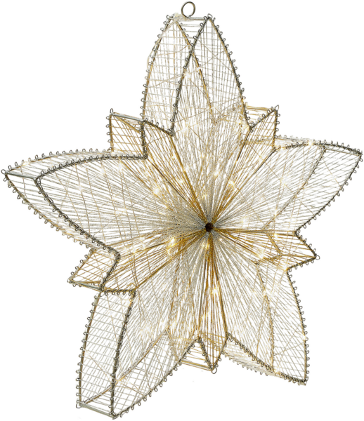 Hängende Gartendekoration LED HOFSOS Stern 50 cm Silber