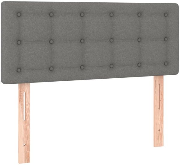 vidaXL Boxspringbett mit Matratze Dunkelgrau 100x200 cm Stoff 3140354 Bild 6