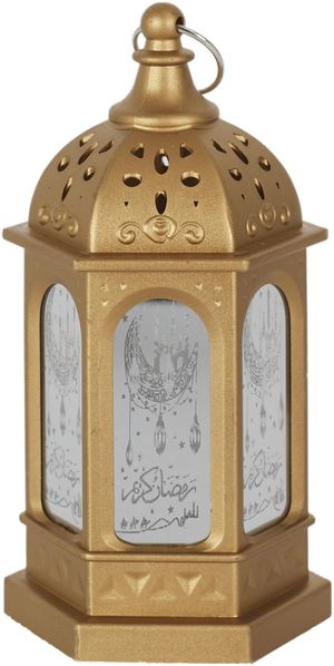 HOME DECO FACTORY, LA0102, Decorative LED Lantern for Ramadan, elegant and warm Design, ideal for Indoor and Outdoor use, Battery Operated, Assorted Colors