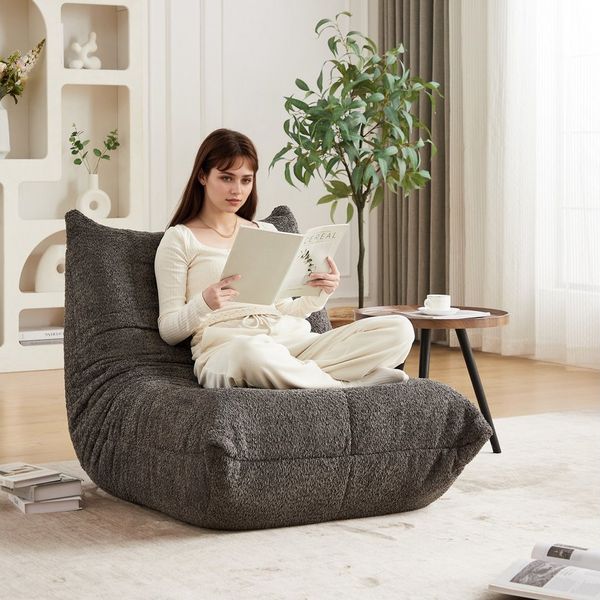 BlingBin Sitzsack Boden-Loungesessel, Relax-Sessel Lazy Sofa mit Memory Schaum (Einzelsofa, 1 St, Produktabmessungen: 101 x 94 x 71 cm, Tragfähigkeit: 150 kg), Bequemer Bodensofa für Wohnzimmer, Schlafzimmer, Gaming & Büro