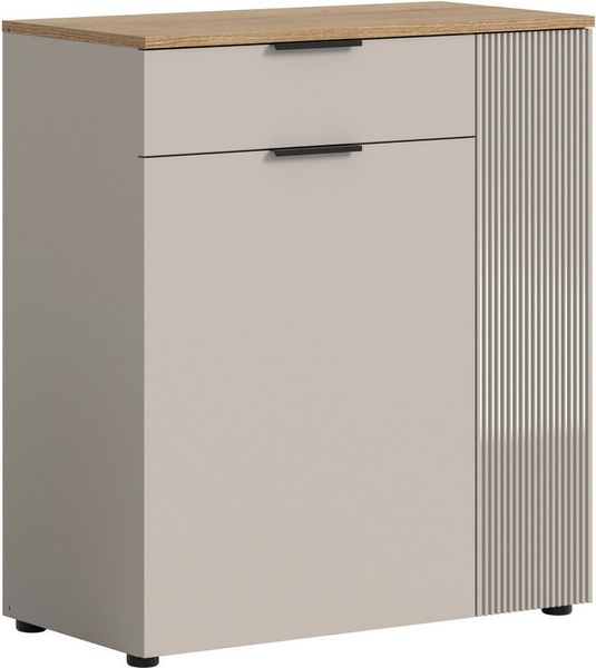 Home affaire Garderobenschrank EDIL, Höhe 88cm, 2 Türen, 1 Schubkasten, 3 Fächer (moderne Farbkombination, Platz für ca. 6 Paar Schuhe) Kommode, Schuhschrank, Schuhkommode, Sideboard, Anrichte