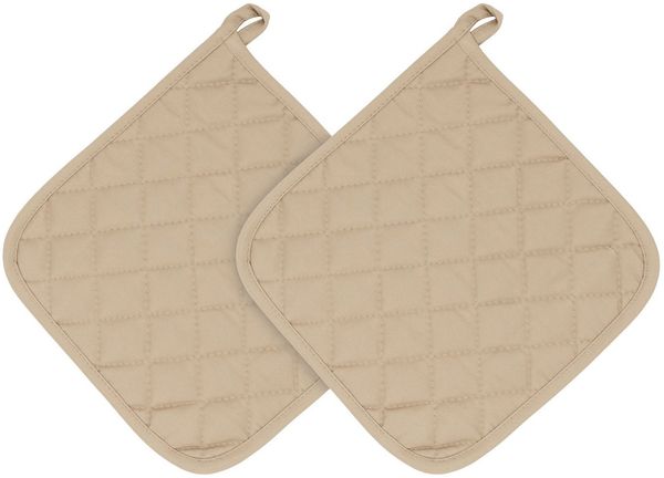 ZOLLNER Topflappen, (Set), 24x24 cm, 100% Baumwolle, Temperaturbeständig bis 100°C