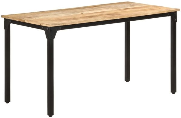 vidaXL Esstisch 140x70x76 cm Raues Mangoholz 321973