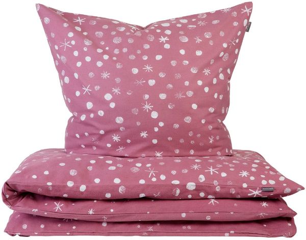 Schiesser Feinbiber Bettwäsche Set Runa mit coolem Winter-Print, Farbe:Malve, Größe:135x200 cm Bild 2