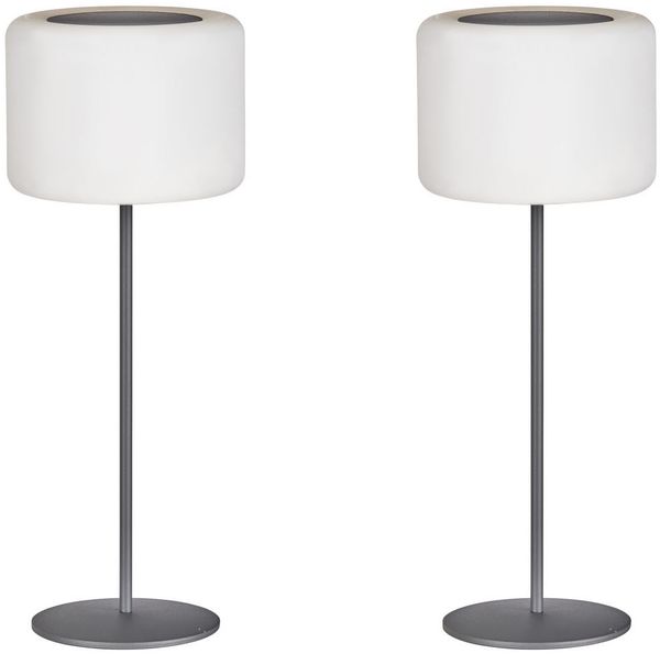 2er SET RGB Tischlampen dimmbar mit Fernbedienung, per USB & Solar aufladbar Bild 2