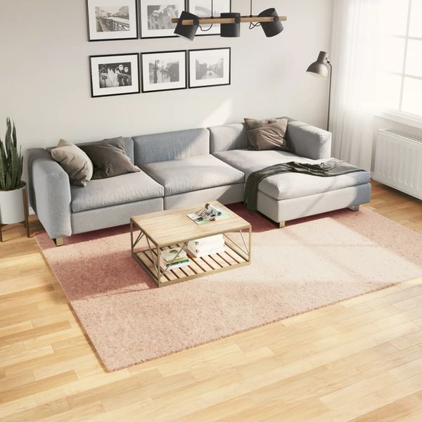 vidaXL Teppich HUARTE Kurzflor Weich und Waschbar Blassrosa 200x280 cm 375157