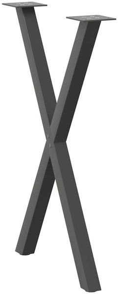 vidaXL Esstischbeine X-Form 2 Stk. Anthrazit 57x(72-73) cm Stahl 4012914 Bild 4