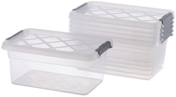 Blumtal Aufbewahrungsbox Aufbewahrungsbox mit Deckel aus Kunststoff 100% Neumaterial (6 St)