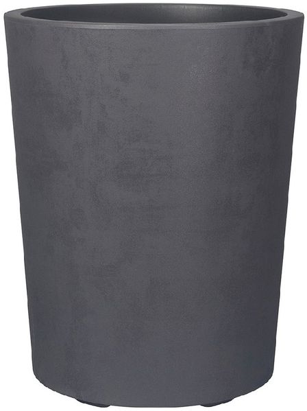Runder Pflanzkübel Millennium 48 Liter in Anthrazit mit Tolle Naturstein Optik