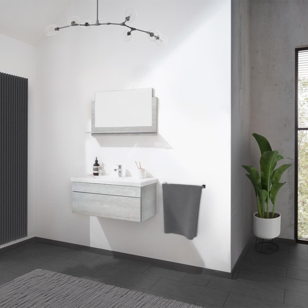 HOME DELUXE Badmöbel-Set 'WANGEROOGE BIG - M' Grau