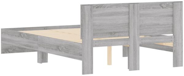 vidaXL Bettgestell mit Kopfteil Grau Sonoma 120x190 cm 3207516 Bild 7