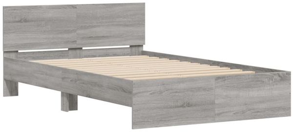 vidaXL Bettgestell mit Kopfteil Grau Sonoma 120x190 cm 3207516 Bild 4