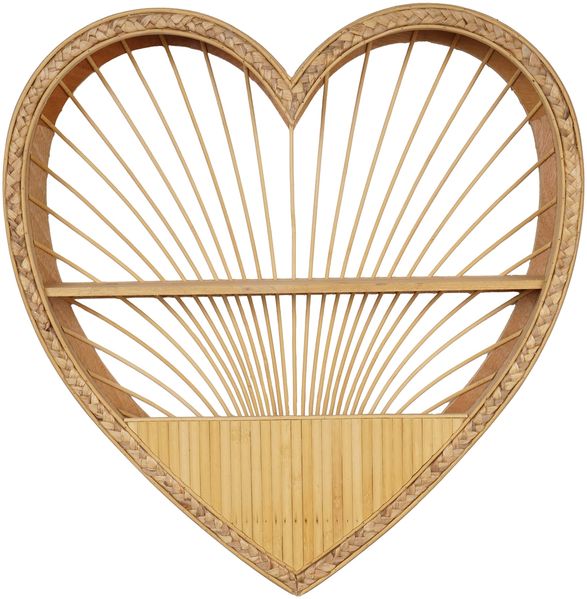 KidsDepot Wandregal - Maesy - Rattan - 55x54x10 cm