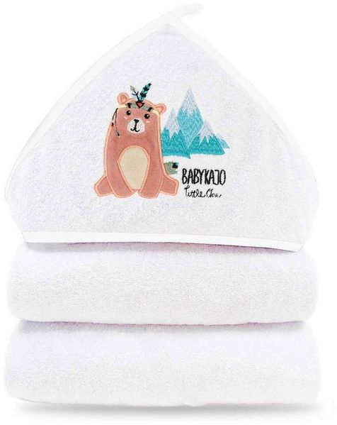 Babykajo Kapuzenhandtuch, Frottee (1-St), Baby Handtuch kuschlig weich mit besticktem Motiv!