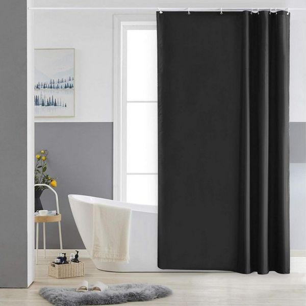 OKWISH Duschvorhang Badezimmer Vorhang Badewannenvorhang Dusche Breite 100 cm (100x200 cm Wasserabweisend Anti-schimmel Waschbar 7 Duschvorhangringe, Duschvorhänge Vorhänge aus Stoff), für Badezimmer Haus Hotel Wohnung Wohnmobil Wohnheim usw