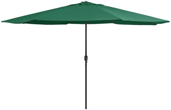 vidaXL Sonnenschirm mit Metall-Mast 390 cm Grün 47379