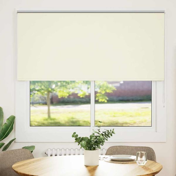 vidaXL Verdunkelungsrollo Cremeweiß 150x130cm Stoffbreite 146,6cm 4011632