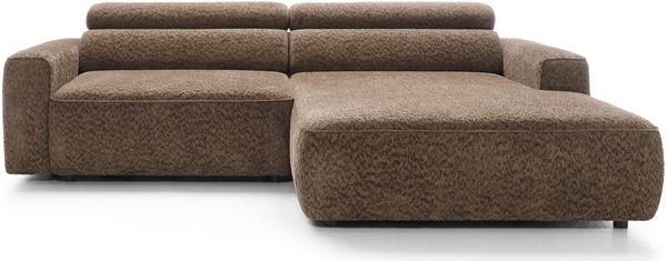 Selsey 'Fando' Ecksofa mit elektrischem Sitzauszug, Ottomane rechts, Chenille Hellbraun Bild 6