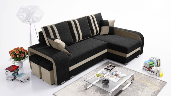 robin ECKSOFA YORK Strukturstoff BLC 245x165x102 cm (H 102 x T 165 x B 245 cm) Bild 2