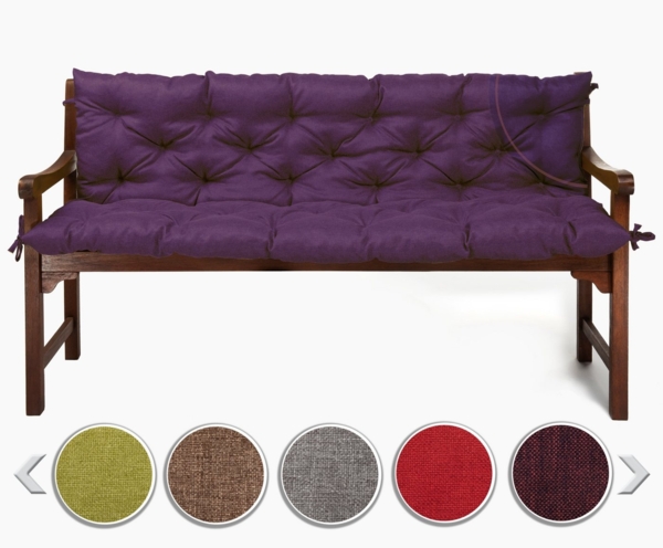 sunnypillow Bankauflage Bankauflage Stuhlkissen viele Farben und Größen zur Auswahl, 130 cm x 40 cm x 40 cm violett