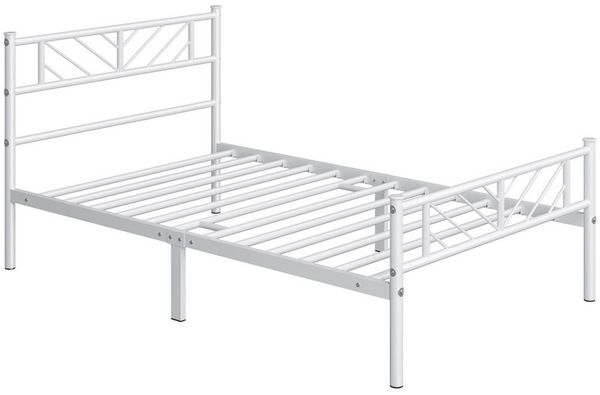 Yaheetech Metallbett Bettgestell 90x190/90x200/140x200cm, Minimalistischer Bettrahmen mit Kopfteil Gästebett mit Lattenrost Bild 2