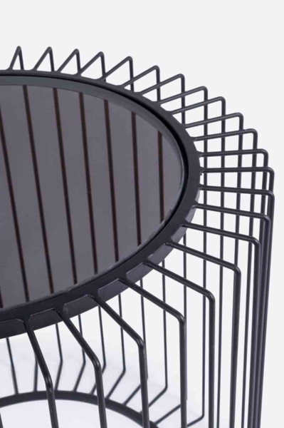 Beistelltisch Kieran aus Stahl mit Glasplatte, Ø 50 cm Bild 2