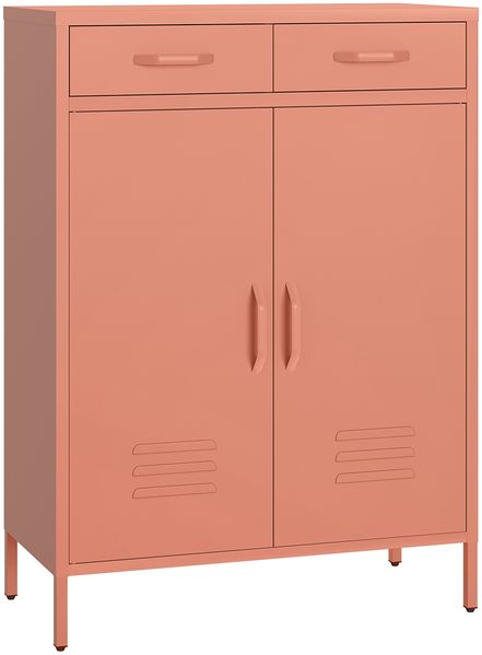 skølm 'Atria' Metallkommode, terrakotta, 110x38x80 cm, mit 2 Schubladen und 2 Fächern Bild 2