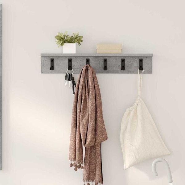 Wandmontierter nachttisch, Wandregal Beton Grau 60 x 10.5 x 10.5 cm