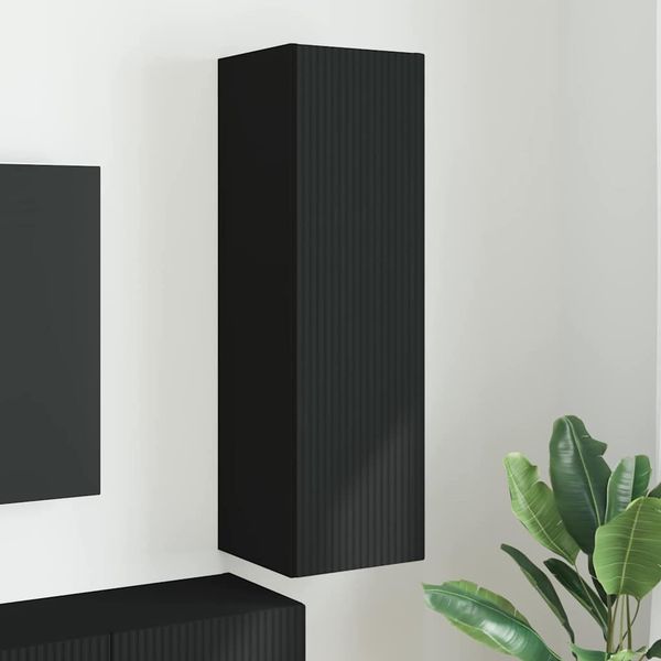 vidaXL TV-Wandschrank Schwarz 30 x 31 x 100 cm Holzwerkstoff 892311