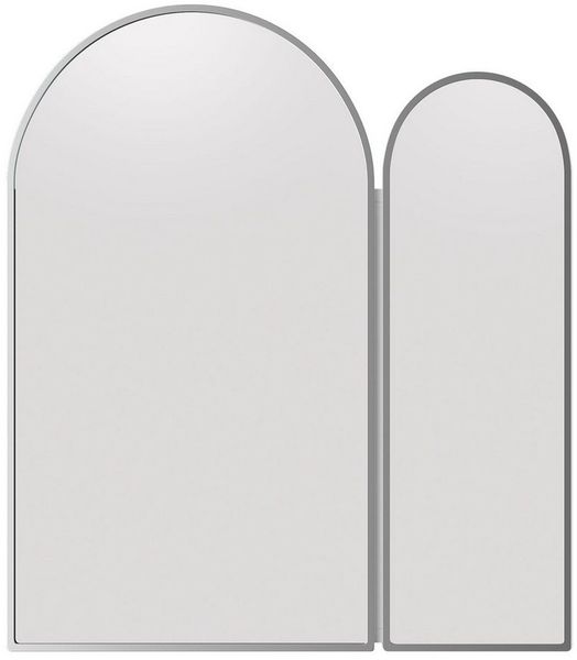 radelldar Badezimmerspiegelschrank Spigelschrank bogen mit 3 Ablagen und 2 Tür, 61x12x70cm Badschrank mit 2 Spiegel Arched