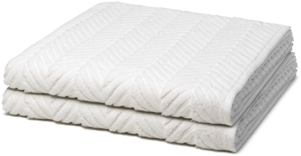 Ross Sensual Skin Zopf 2 tlg. Frottier-Set - 2 X Duschtuch (75 X 140cm) - 500 g/m2 - Weiß