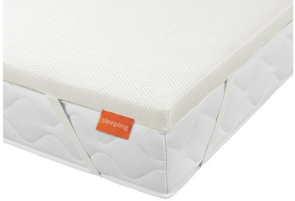 sleepling, Topper in weich, fest und extra fest, 3 Härtegrade, 5 cm hoch, bis 80 kg, mit 4 elastischen Eckbändern, für alle Schlaftypen, Ökotex