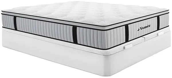 Vente-unique - AMERICAN DREAM Mattress and bed base set Holz, PlatteStoff Weiß - B 180 cm x H 30 cm28 cm x L 200 cm