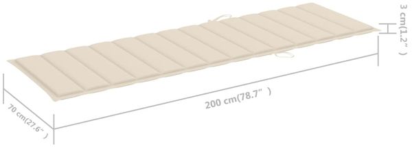 vidaXL Sonnenliege mit Creme Auflage Imprägniertes Kiefernholz 3065821 Bild 8