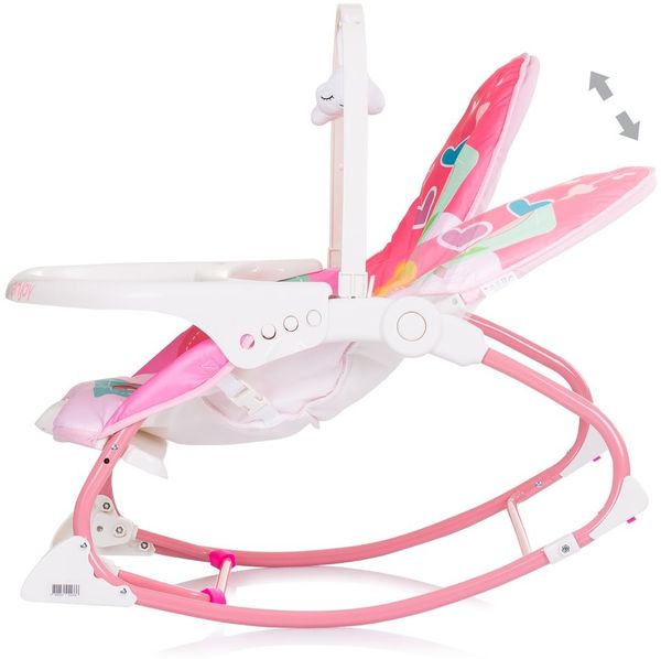 Chipolino Babywippe Enjoy, Stuhl, Schaukelfunktion, Musikfunktion, Spielbogen rosa Bild 4