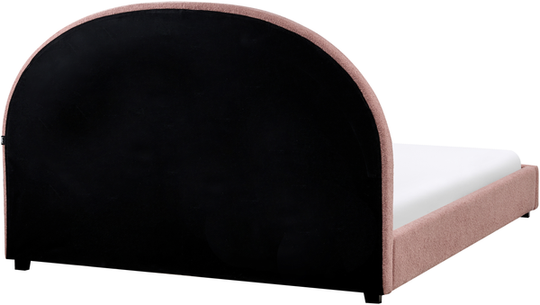 Bett mit Lattenrost Bouclé VAUCLUSE 140 x 200 cm Pastellrosa Bild 6